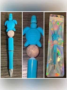 Turtle beaded focal pen